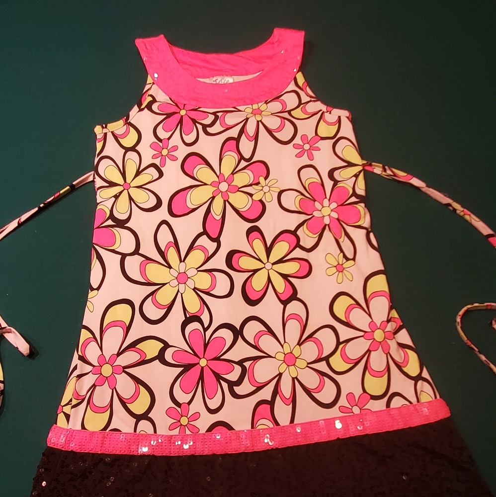 Justice sequin decorated knit dress